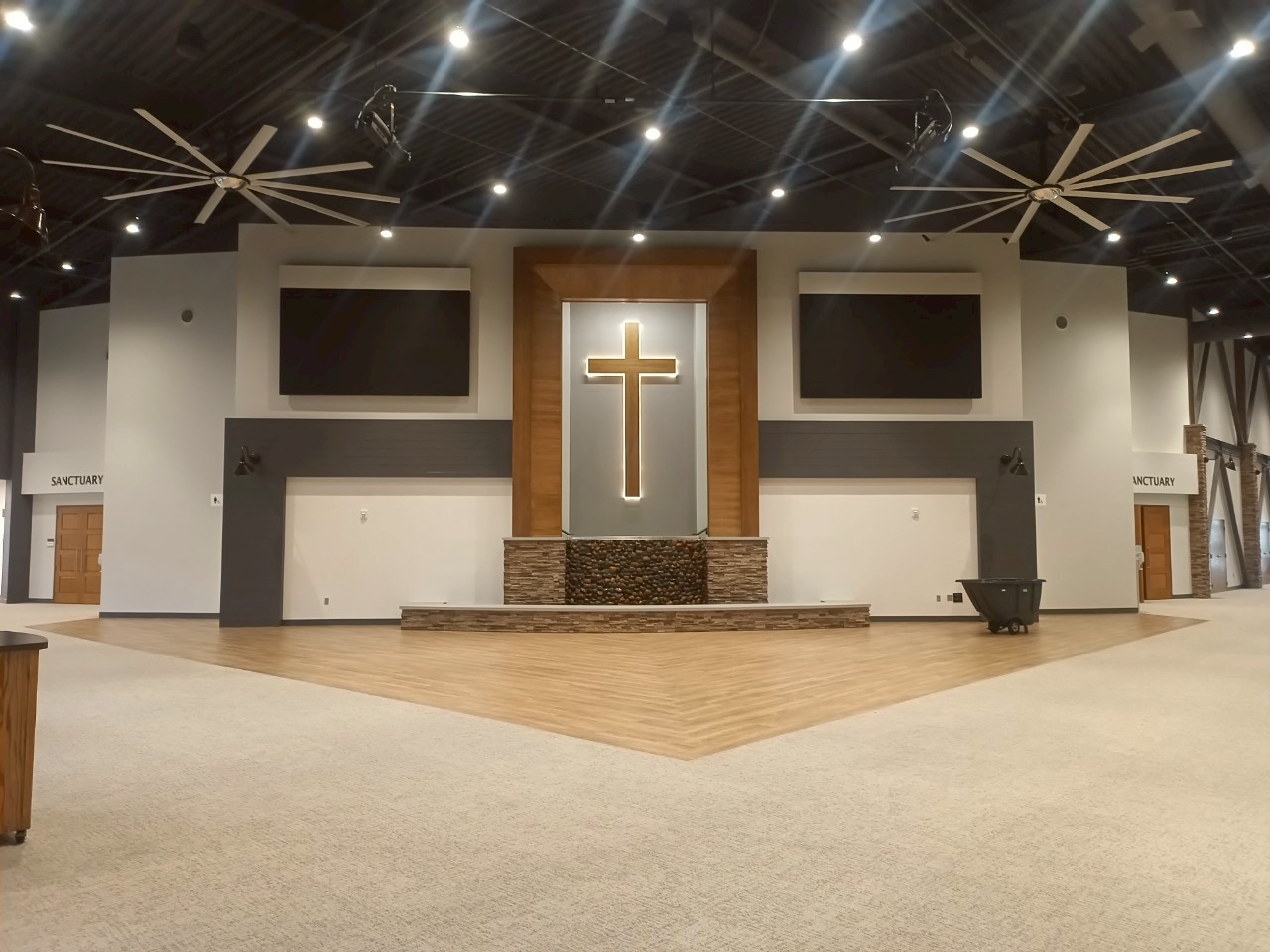 First Baptist Umatilla church interior carpentry by Molina Custom Works